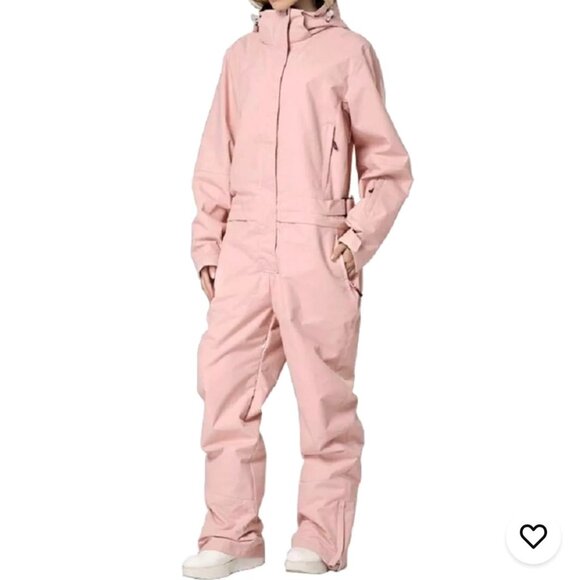 Winter Ski Snowsuit Waterproof  Windproof Outdoor Pink Suit Women Size Small - Picture 3 of 12